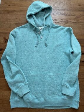 Pacific & Co Seafoam Heather Fleece Hoodie XL Oversized Pullover Kangaroo Pocket